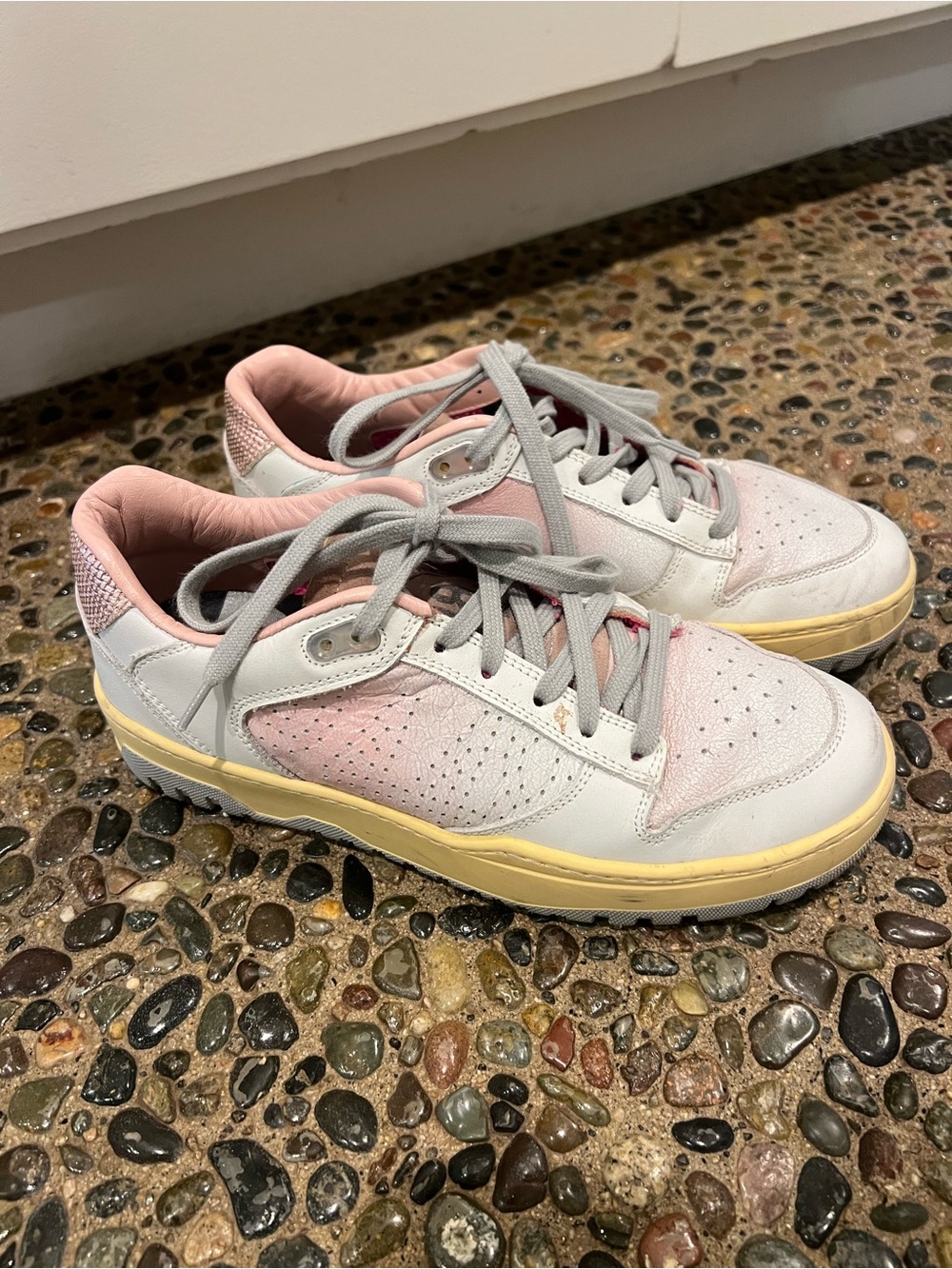 P448 Women's Sneakers in White, Pink, Yellow